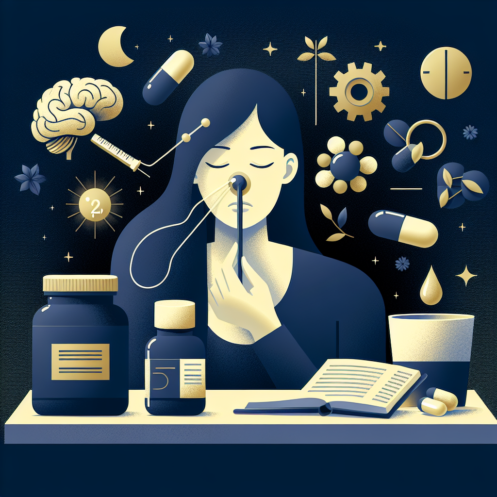 鼻づまり 両方 苦しい 眠れないと睡眠栄養の関係を示すイラスト