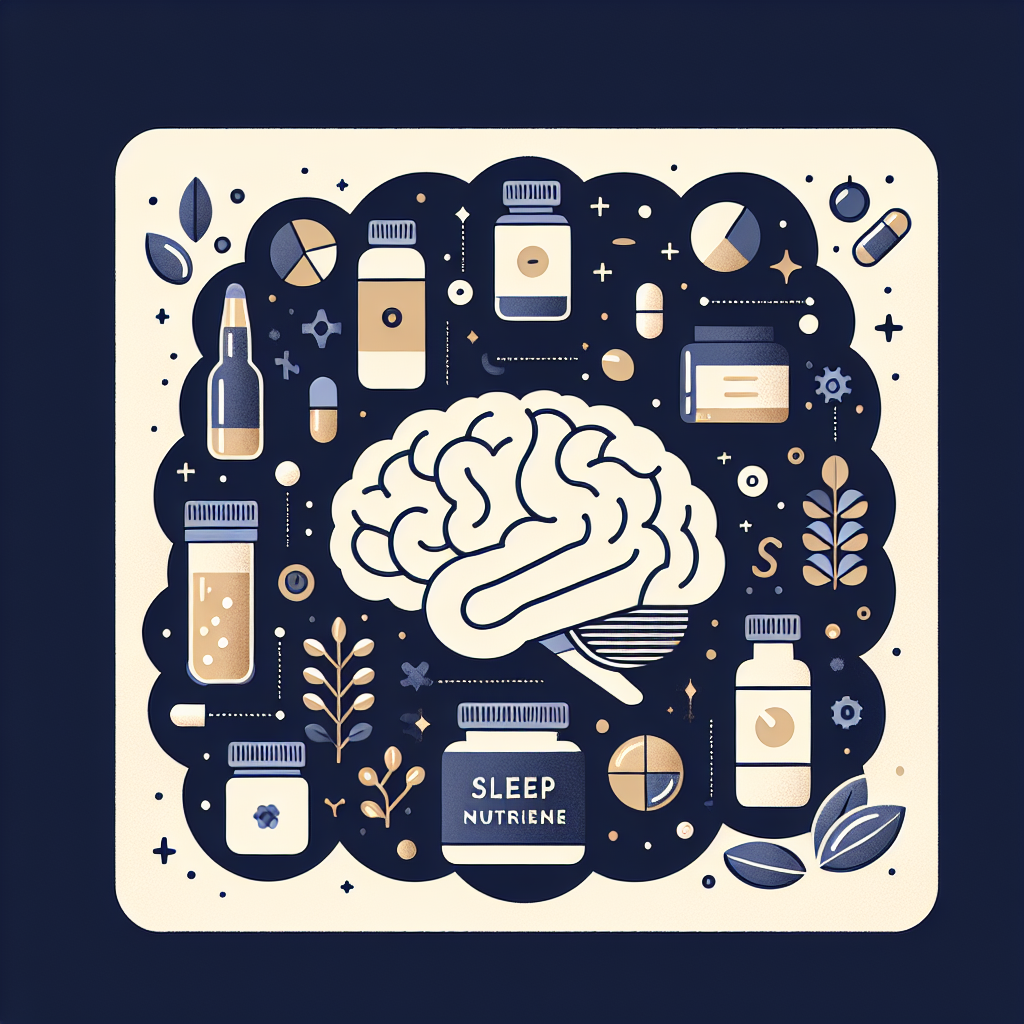 色々考えすぎて眠れないと睡眠栄養の関係を示すイラスト
