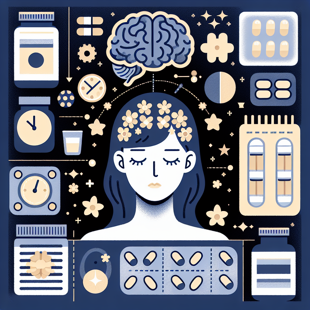 夜に眠れないと睡眠栄養の関係を示すイラスト