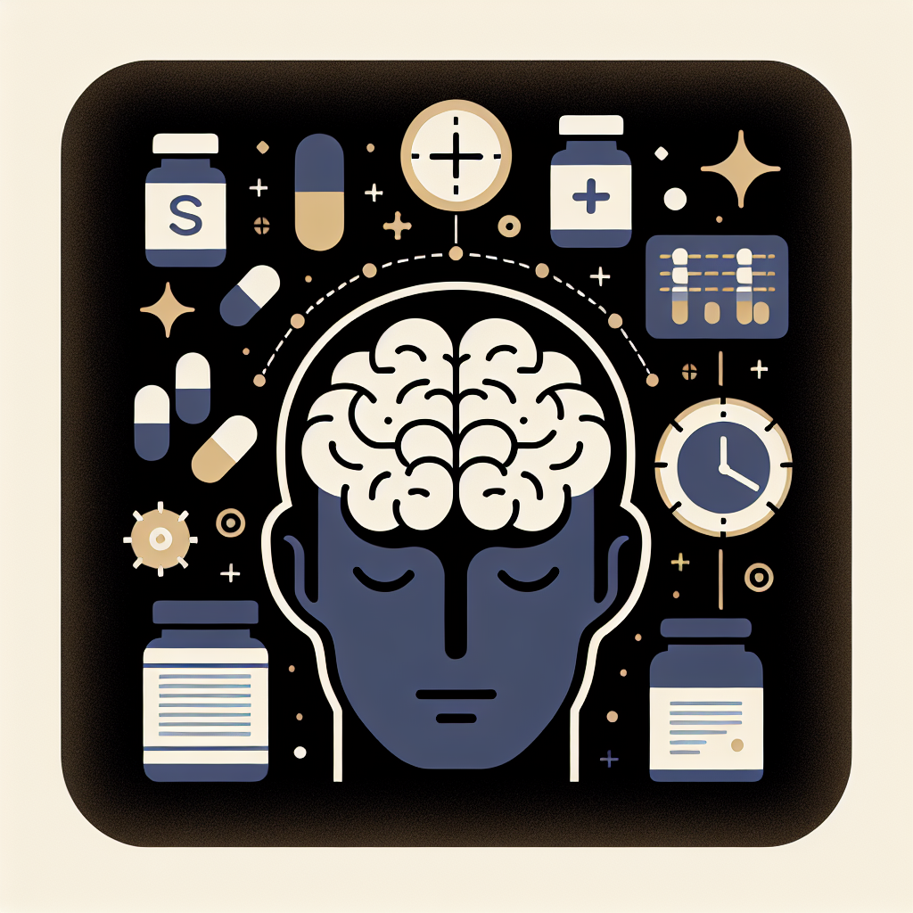 ストレスで眠れないと睡眠栄養の関係を示すイラスト