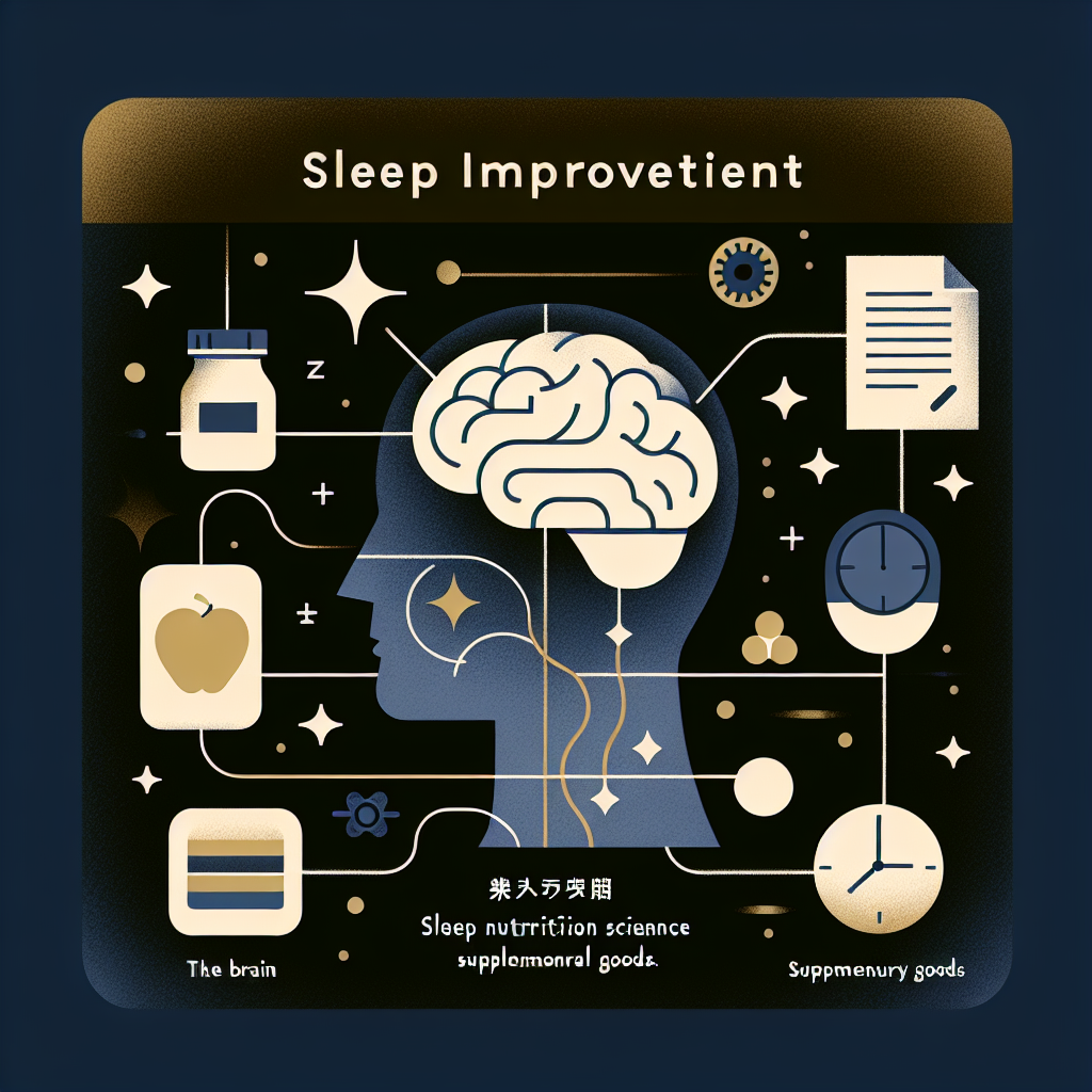 睡眠の質を上げる グッズと睡眠栄養の関係を示すイラスト