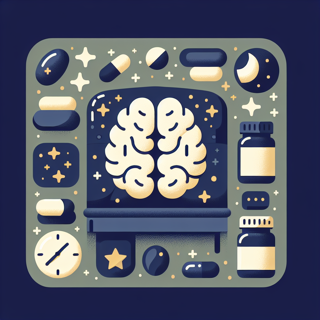 不安で眠れないと睡眠栄養の関係を示すイラスト